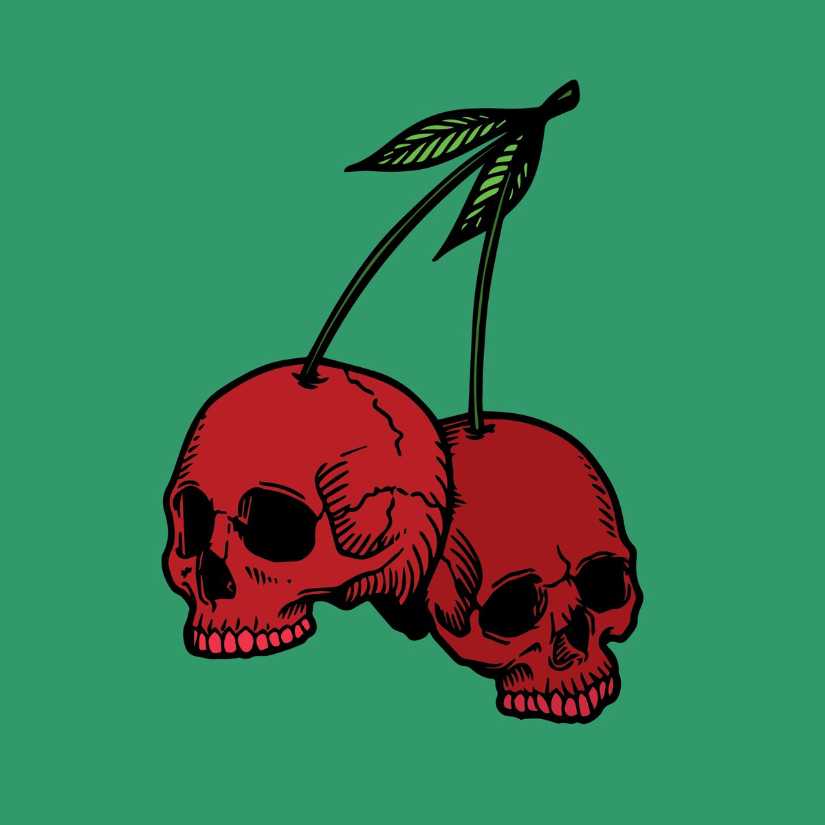 🍒 💀
•
•
•
•
#cherriesnails #skulltattoo #90s #cherriesskulls #illustration #illustrator #graphicdesign #graphic #vector #vectordesign #vectorart #merchdesign #tshirtdesign #tattoodesign #tattoo #tattooflash #trflash #traditionaltattoo