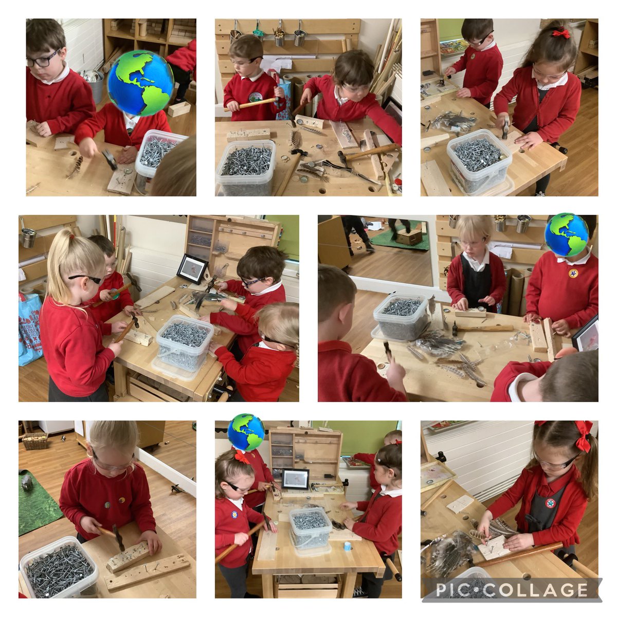 Nursery have loved exploring woodwork this week creating their own interpretations of Owls from the story owl babies 🔨🪵🦉 lots of problem solving, resilience and discussion around how to hammer and the best resources to use @NantYParcSchool