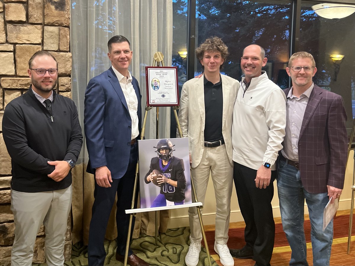 Congratulations to <a href="/ryken_daugaard/">Ryken Daugaard 3⭐️⭐️⭐️QB</a>
for being named one of the top 16 players in the state of Colorado by the <a href="/NFFNetwork/">National Football Foundation</a>. Ryken was recognized for his outstanding performance on the gridiron and in the classroom, and is only the 2nd LuHi player to receive this award!
