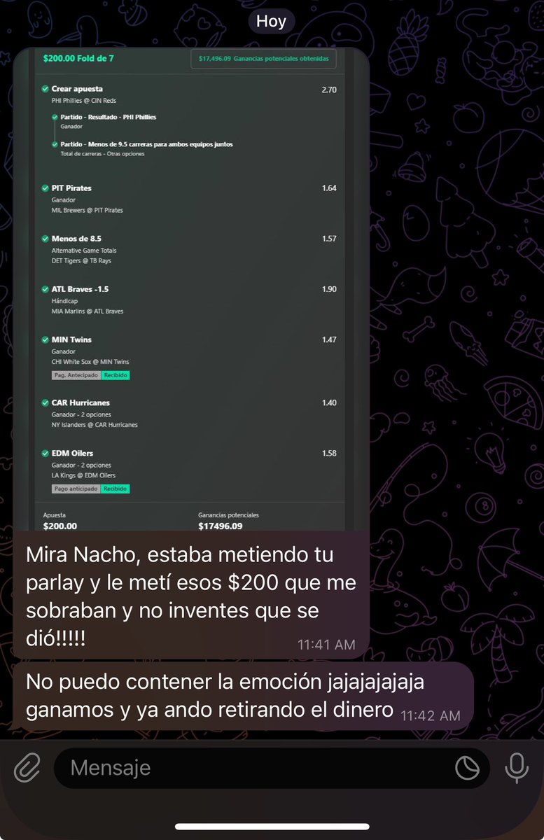 nnnnacho1's tweet photo. Estaba viendo mis DMs y 😭🤩 ¡QUE BONITO SE SIENTE! 😭😭
$200 ——> $18K 🤯 https://t.co/pn7NUt1AUi