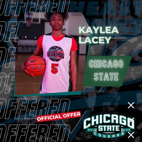 Congratulations to 2026 5’10 W/F
Kaylea Lacey
 ( Alton HS ) on receiving a scholarship offer from newly acquired HC Corry Irvin @corryne00 & @ChicagoStateWBB 

#UNITEDWECAN 🔴⚫️⚪️