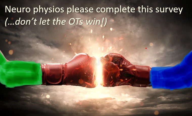 rosiehawker's tweet photo. Really loving reading all the responses to my research survey. More OTs have responded than Physios so far though… we can’t let them win!! 🤣

Calling all neuro physios! Please follow this link to complete the short survey. @ACPIN_UK 

https://t.co/7sx2LAhNZV https://t.co/OHYvr8kBjw