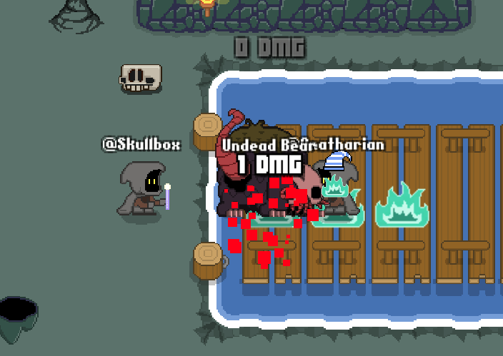 bluesagagame's tweet photo. Not fair, two admin against the necro bear #pixelart #gamedev https://t.co/TfbPg8CFlu
