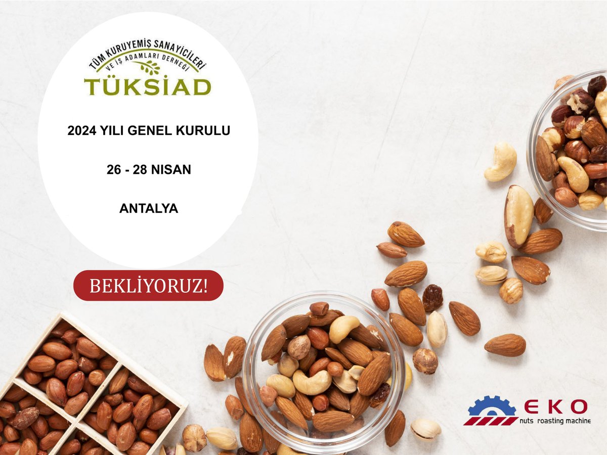 TÜKSİAD'nın 2024 yılı Genel Kurulunda 26-28 Nisan'da Antalya’da Mirage Park Resort Hotel’de Buluşmak Üzere....
ekoroast.com
#Ekoroast #KMSMakine #Tüksiad #Antalya #nutroastingmachine #coffeeroastingmachine