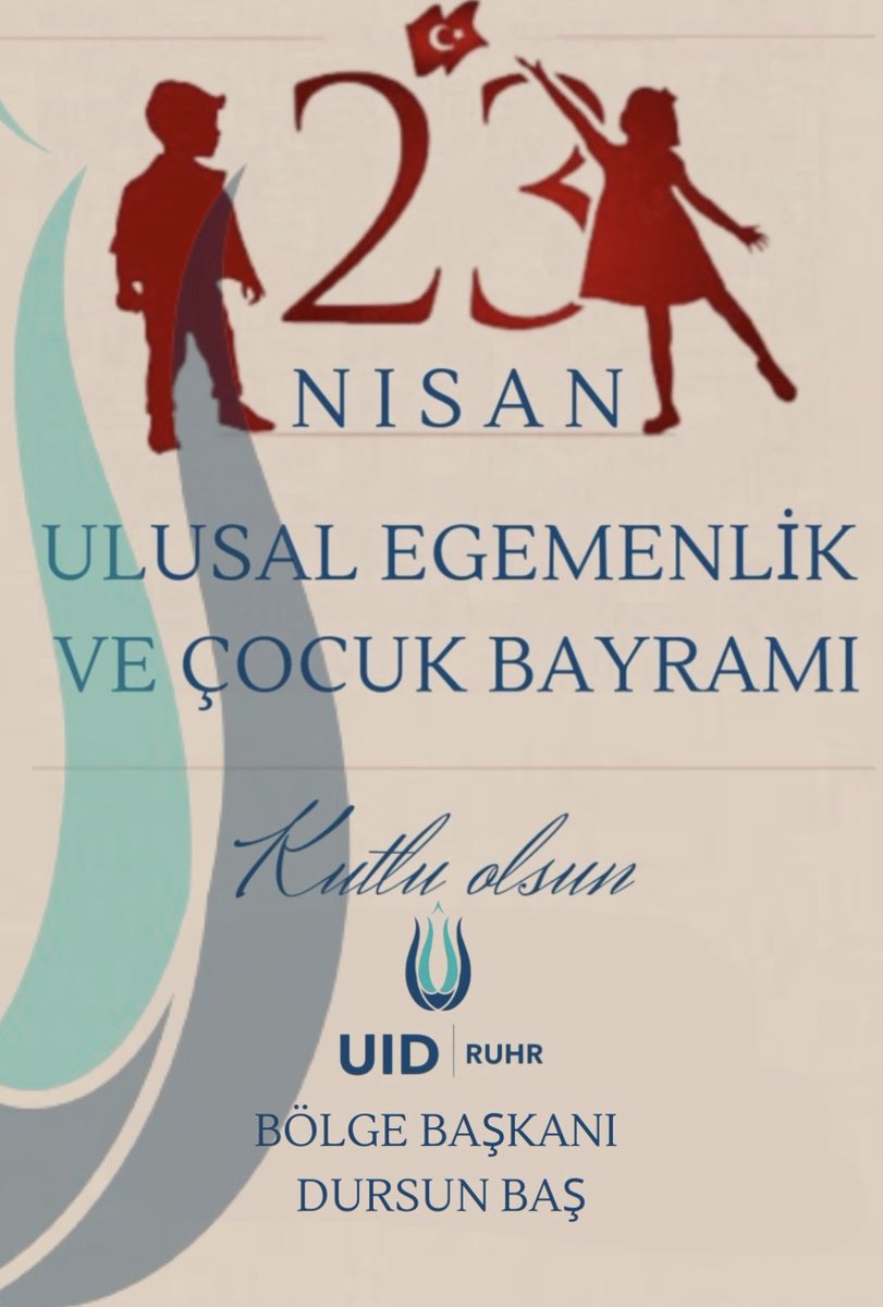 uid_ruhr's tweet photo. Geleceğimizin teminatı yavrularımızın her gününün bayram neşesi içinde geçmesini temenni ediyor, 23 Nisan Ulusal Egemenlik ve çocuk bayramını kutluyoruz.
@U_I_D @UidWomen_Ruhr @DursunBas
#uidruhr #uidruhrbölgesi #UIDRuhr #23nisan #23nisanulusalegemenlikveçocukbayramı https://t.co/6sJESAIqRB