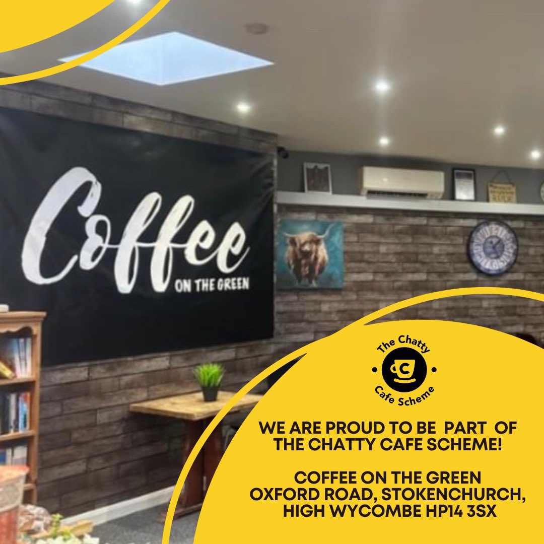 Hello and welcome to Coffee on the Green who are now a registered venue! Thanks for joining us 💛 More details can be found here: thechattycafescheme.co.uk/venue/coffee-o… #highwycombe #chattycafe