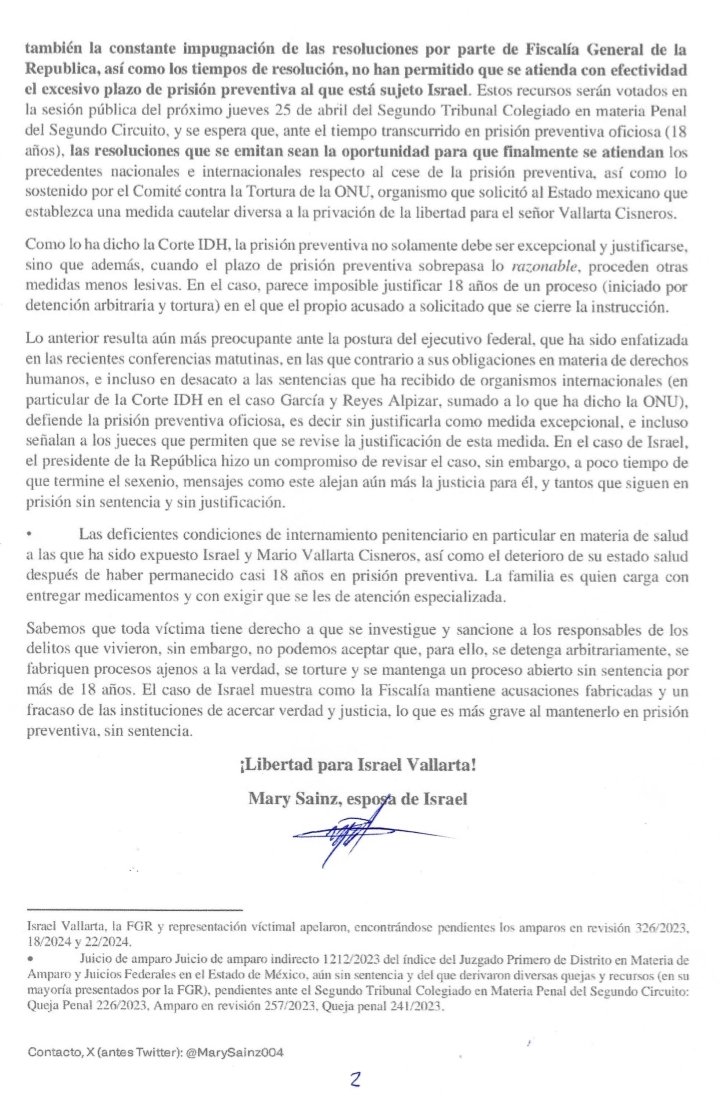 MarySainz004's tweet photo. Comunicado caso #IsraelVallartaLibreYa
Porque es un derecho replicar cuando hay injusticia con el debido respeto Pdte, @lopezobrador_ por lo expuesto hoy nuevamente veo no está informado, no hay más carpetas abiertas, pedimos no violentar más la presunción d inocencia d #IsraelV https://t.co/t6O3ZOPfIs