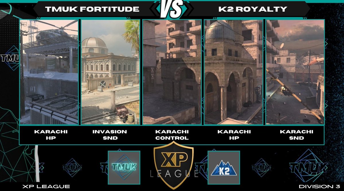 Let’s try this again!

Division 3 playoffs begin! 

🆚 | <a href="/K2eSportsCOD/">K2 eSports</a> 
❎ | @XP_Europe Division 3
⏰ | 21:10
🎙️ | @SpudinTheMud_ 

🔗 | twitch.tv/spudinthemud_

TMUK Fortitude
⚜️ | <a href="/twistnether/">Skreky</a>
⚜️ | <a href="/NasMiah10/">Nas</a>
⚜️ | <a href="/QT_Crybaby/">Crybaby</a>
⚜️ | <a href="/BSeanyy_/">Seanyy</a>

#WeMove 
#MW3