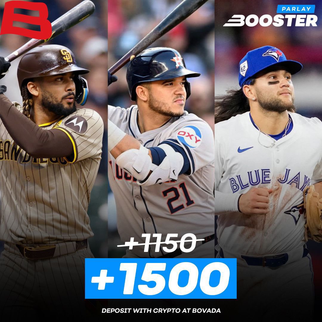 🏟️ MLB PARLAY BOOSTER! 🏟️ Tatis Jr., Yainer Diaz and Bo Bichette to have 2+ hits each is boosted 📈 to +1500 👀 All Parlay Boosts 👉bit.ly/BVDParlayBoost…