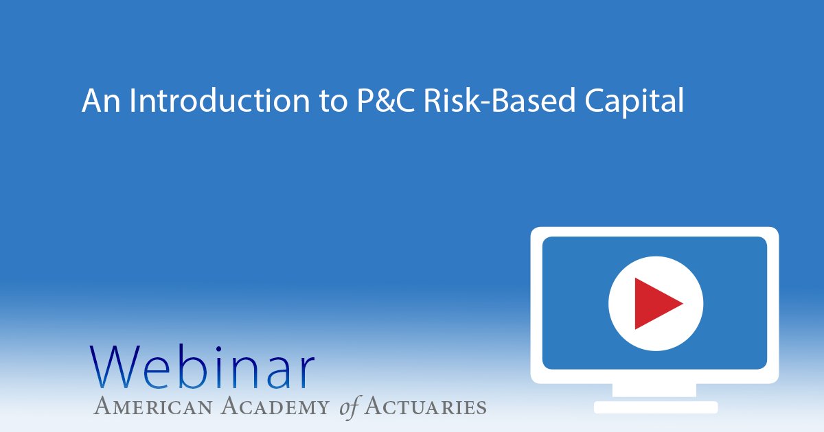 Join us May 1 for upcoming webinar, “An Introduction to P&C Risk-Based Capital.” Attendees will walk away with a solid understanding of P&C RBC, its importance, and ongoing work at the NAIC and at the Academy. Register today. bit.ly/49EEZ4Q