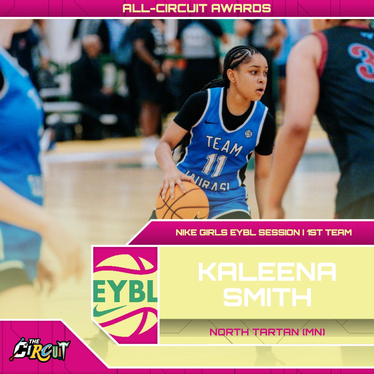 Nike EYBL Hampton | 1st Team 🥇 Kaleena Smith | Cal Storm Team Taurasi | 2027 Averages ➡️ 20.0 PPG, 5.0 RPG, 8.2 RPG All-Circuit Awards ⤵️ thecircuithoops.com/news_article/s…