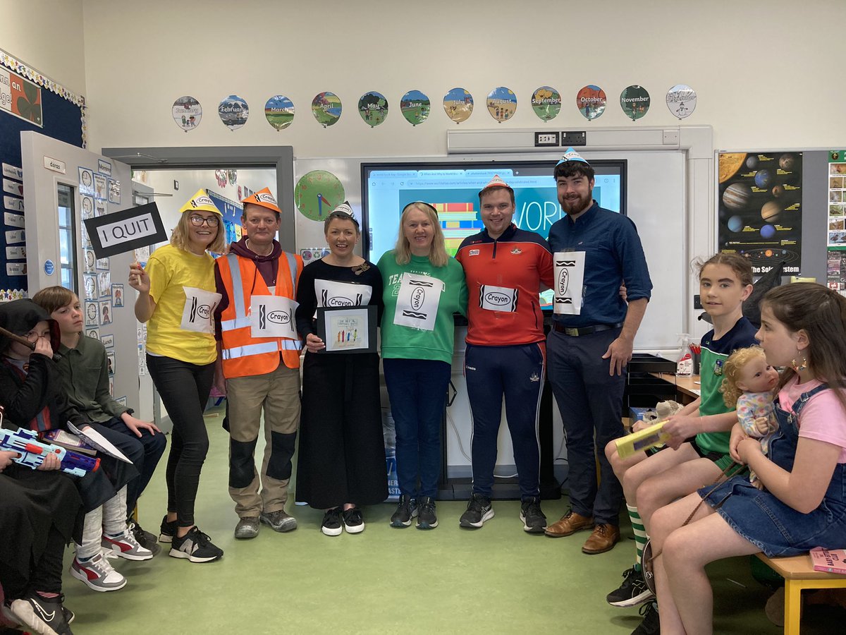 📚World Book Day 📚 Pupils dressed up as characters from books, enjoyed some buddy reading and a Where’s Wally hunt. Two Irish role models Katie McCabe and local hero Oisin O Callaghan!