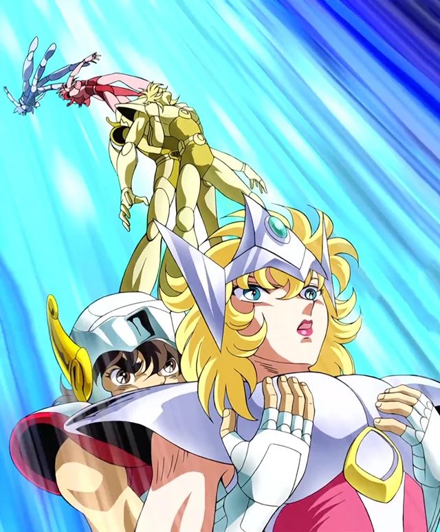 Pegasus Rolling crush: seiya immobilise son adversaire avant de le propulser avec son cosmos pour l'écraser au sol.