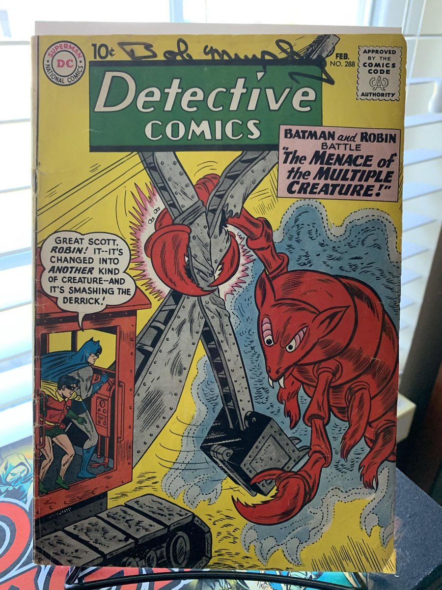 A find today at a little antiques & collectibles shop in Palatka, Florida. After some digging, I found out that in all likelihood I bought a 1961 comic that was owned at some time by a kid named Bob Murphy

Cool Martian Manhunter story in there, too...

#detectivecomics #comics
