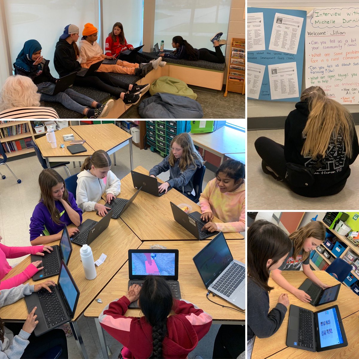 Our level 1 GWG team is working on our build for the spring challenge. The level 2s are working on leadership reflection posts, and the level 3s are practising ESports with the amazing @brendasherry #girlswhogame @delltech @KatPapulkas