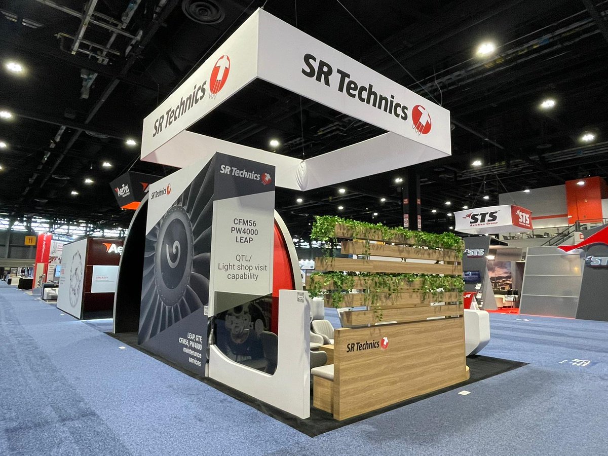 So many great FX projects have launched this month! Here are some very nice shots of the @SRTechnics booth at MRO Americas 2024 (@AvWeekEvents) in Chicago. Thank you for choosing FX for your #tradeshow needs, SR Technics!

#tradeshows #exhibit #booth #exhibits #MROAM #MRO