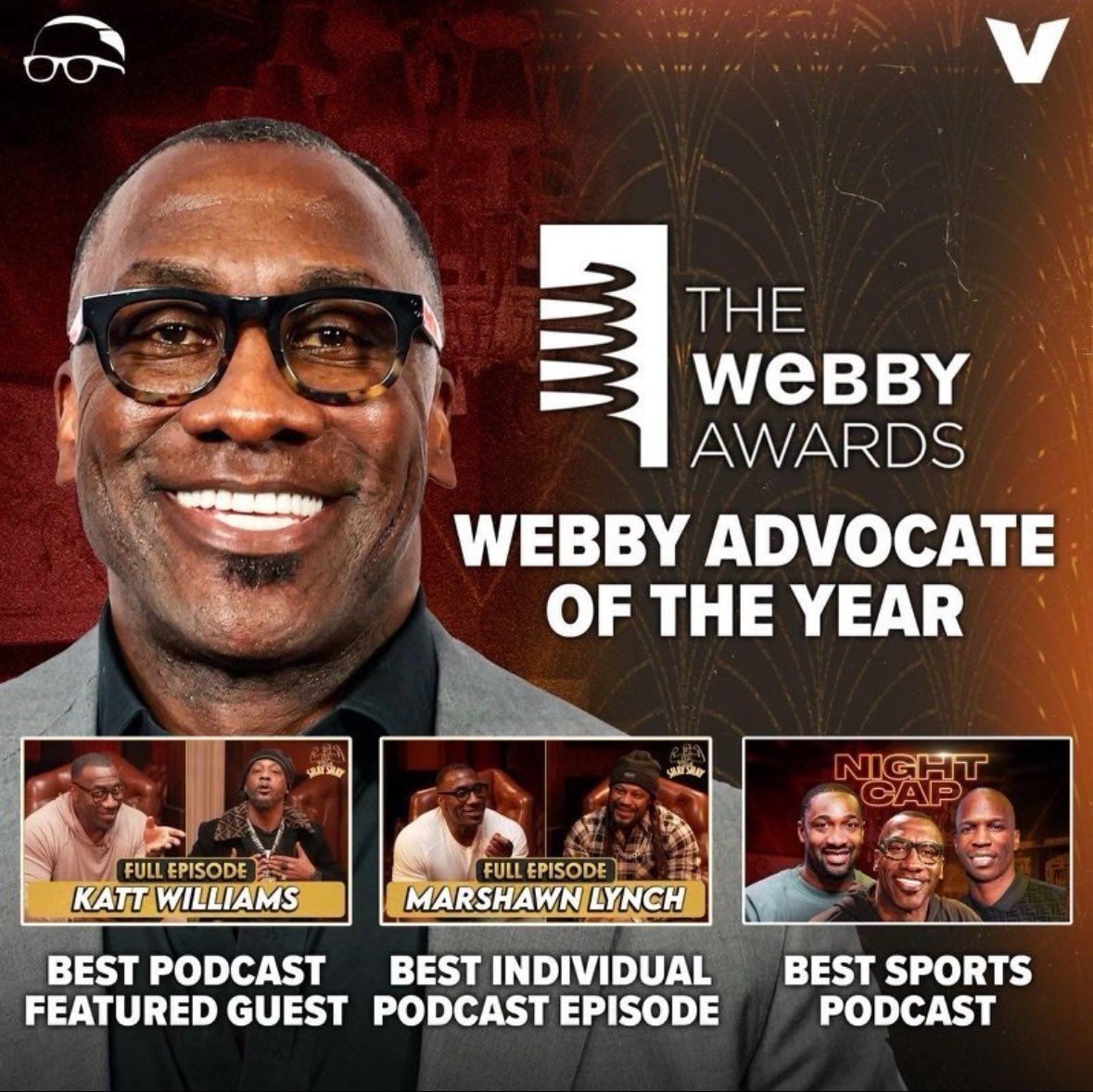 Words can’t express my joy and gratitude. Thank u Webby Awards. 2 the fans of @ClubShayShay @NightcapShow_ I’m humbled, honored and appreciative. 2 the CSS, NightCap, and The Volume tm, thx 4 your hardwork and dedication. Thank you God 4 your blessings, kindness and mercy. UNC 🙏🏾