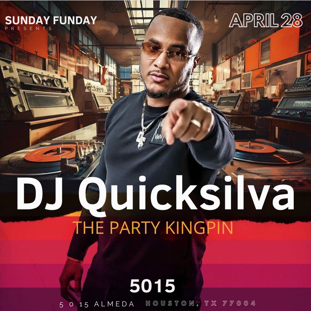 DJQUICKSILVA's tweet image. 🚨 Houston,Tx this weekend for @MochaFest 

&amp;amp; then ofcourse #SundayFunday we ending at the world famous @chapmanandkirby #DayParty &amp;amp; then Bar 5015 for the Night party 

#ThePartyKingpin