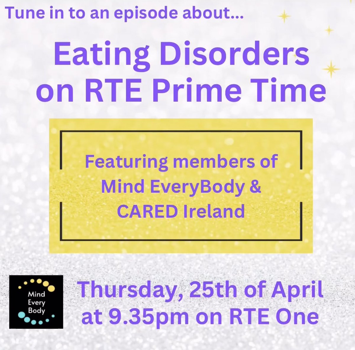 This Thursday 💜
@MindEverybody @caredireland  @RTE_PrimeTime @bodywhys. #eatingdisorders @MaryButlerTD @DonnellyStephen @HSELive @NCP_ED