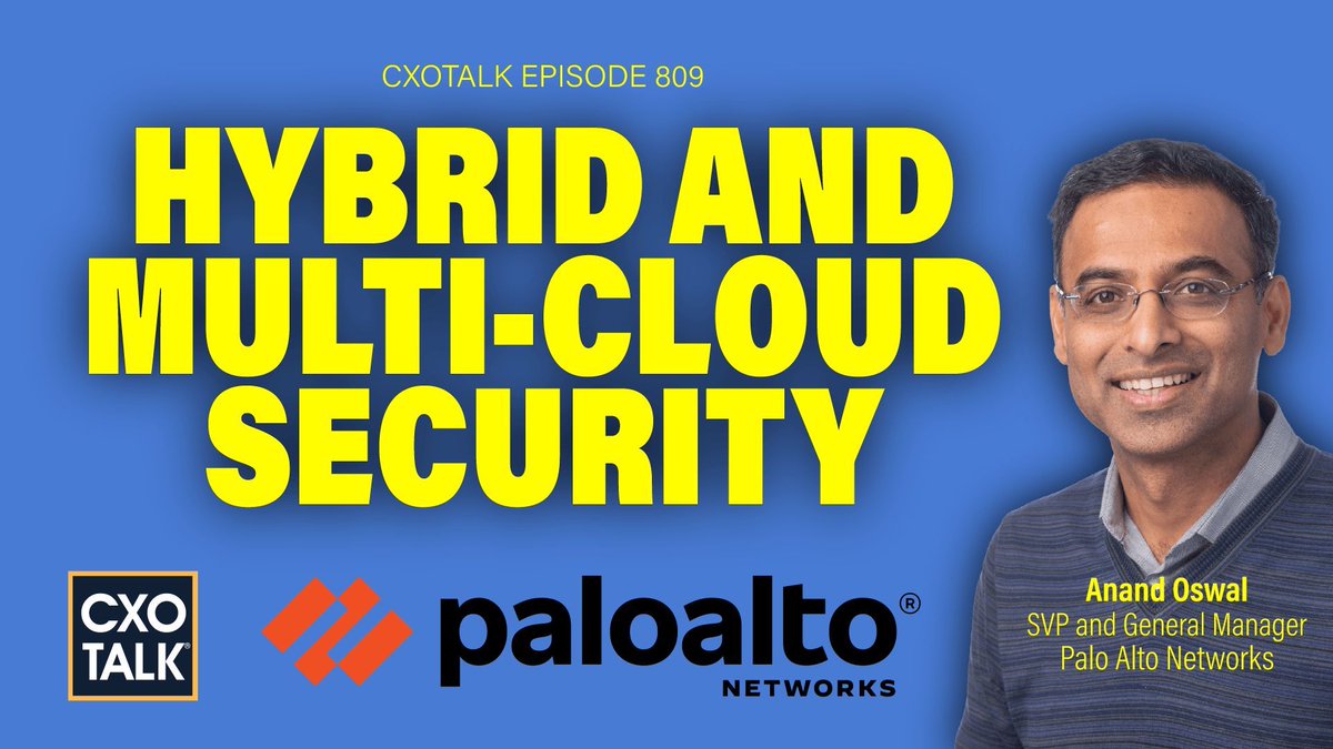 Six-Point Security Strategy, Hybrid + Multi-Cloud Environments (2/4) 2. 'unified manageability and unified policy across the infrastructure.' 3. 'best-in-class security cxotalk.com/episode/ciso-e… -- @AOswal1234, SVP & GM @PaloAltoNtwks #CXOTalk #CISO #CloudSecurity #Cloud