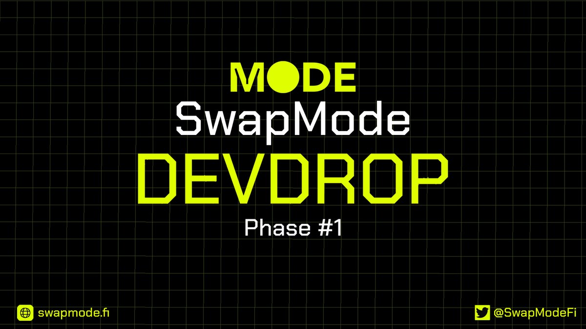 Phase 1 of our $MODE DevDrop is LIVE 🟡 Our DevDrop has arrived, and we’re thrilled to give it all back to YOU.🪂 Check out how you can be part of it and the key requirements to qualify for it. Read the article here▶️medium.com/@SwapMode/unve…