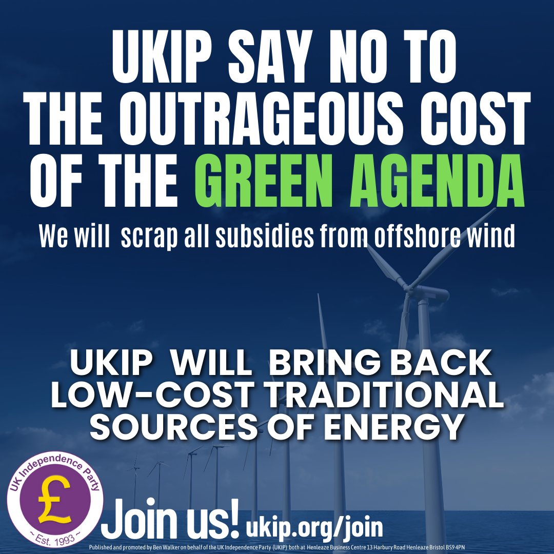 ✅Only @UKIP will make the #UK self-sufficient in energy ▶️Energy security is as vital as securing our borders. ❌We say NO to the green agenda ✅#VoteUKIP to bring back traditional sources of energy