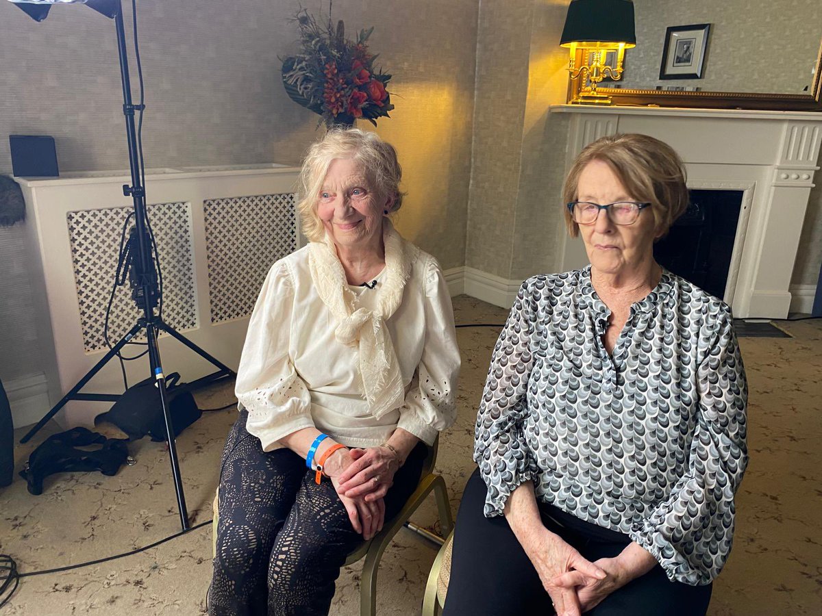 I was privileged this evening to interview Gertrude Barrett&Betty Bissett for tonight’s @RTE_PrimeTime -they’ve been campaigning for 43 yrs to get justice for their children who died in the Stardust fire,Michael Barrett&Carol Bissett. It was a joy to meet Lisa Lawlor again too.
