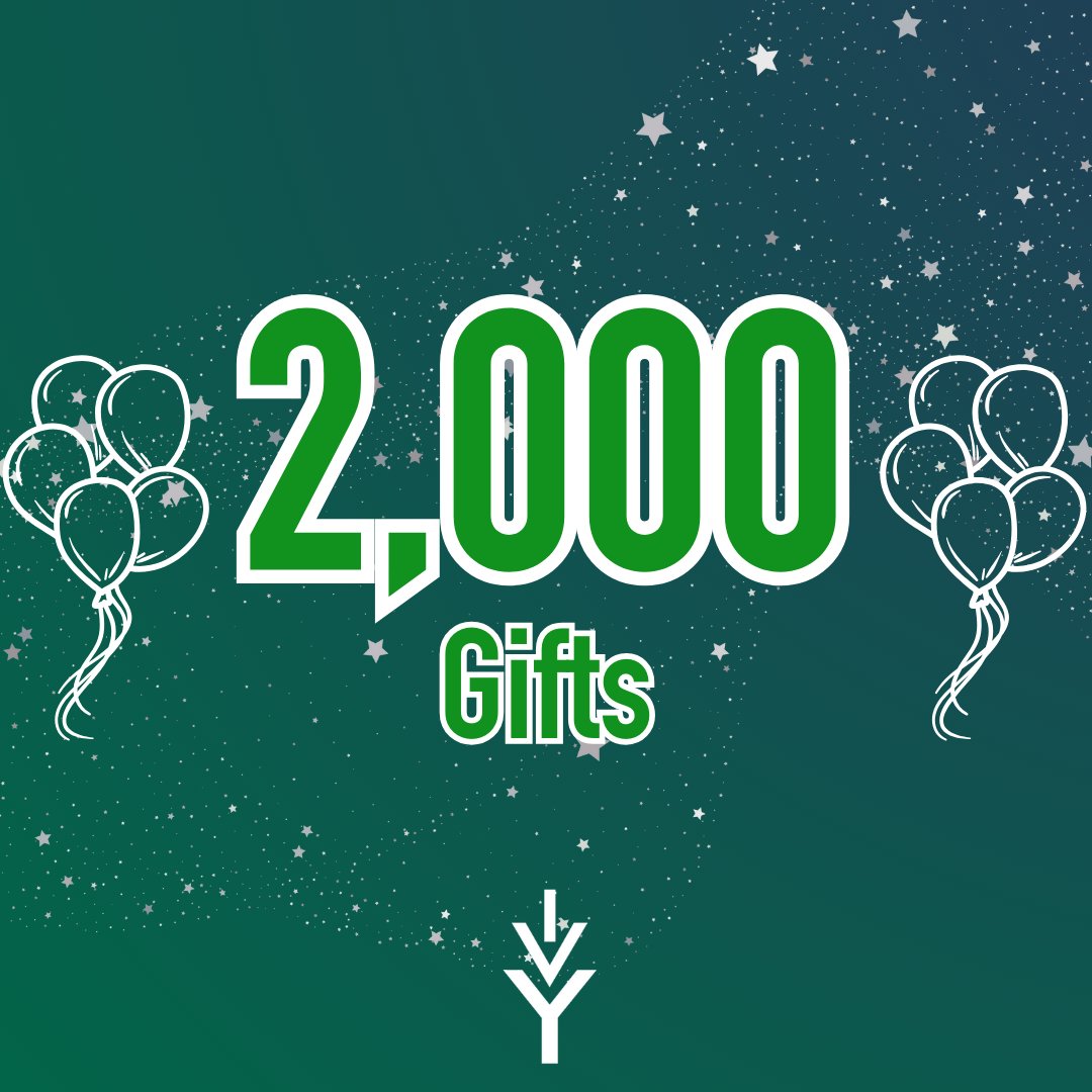 We have officially hit 2,000 gifts! 🎉 💚 Every gift makes a difference! We couldn’t have done this without you! Help us reach 2,300 and keep showing your pride for Ivy Tech. We still have until Midnight to #Give2Ivy! ivytech.edu/giveday