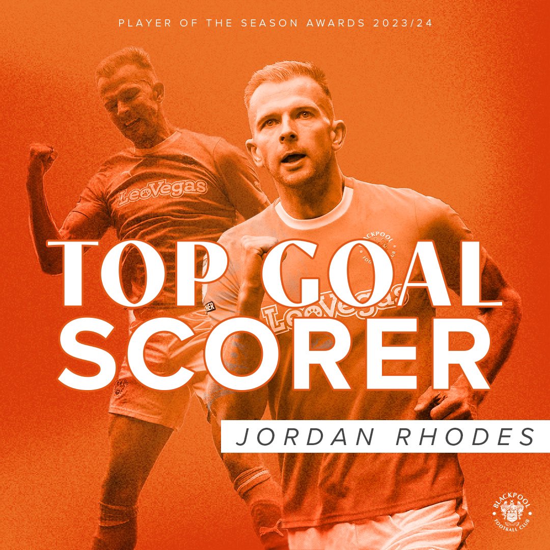 Player of the Season Awards 2023/24 🏆 This season’s top goalscorer is of course Jordan Rhodes! 🍊 #UTMP