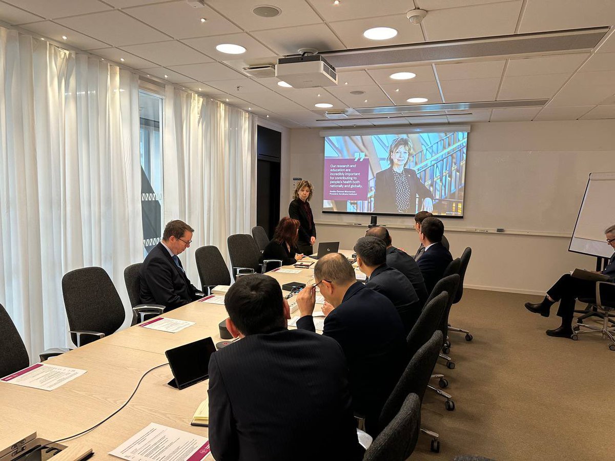 The Delegation of high ranking representatives of healthcare sector of Uzbekistan headed by First Deputy Minister of Health Mr. Davron Sultanov is visiting Sweden this week. The visit started with meetings at Karolinska Institute (KI).