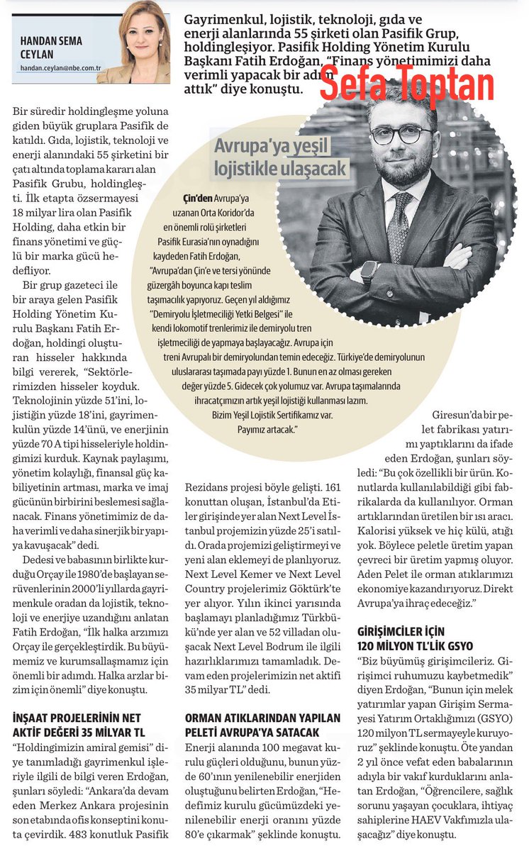 📊 #PASEU #PATEK #PSGYO👇
(Nasıl Bir Ekonomi)

💬 Pasifik, 55 şirketi ile holding oluyor:

📍Bir süredir holdingleşme yoluna giden büyük gruplara Pasifik de katıldı. Gıda, lojistik, teknoloji ve enerji alanındaki 55 şirketini bir çatı altında toplama kararı alan Pasifik Grubu,…