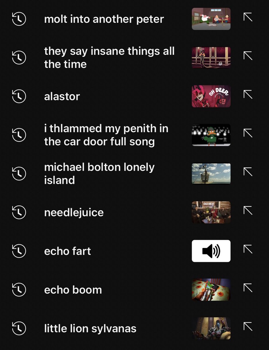 very normal YouTube search history