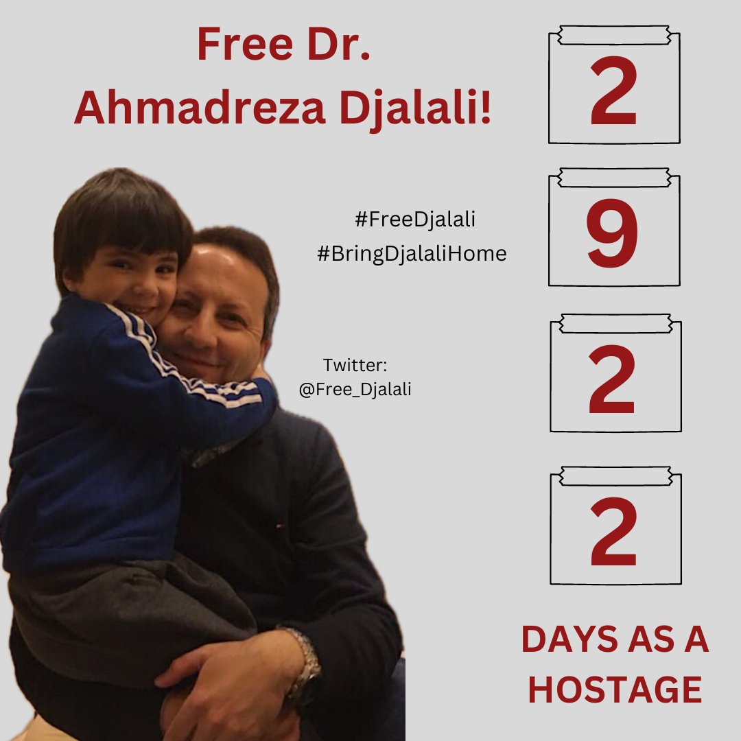 8 years, 2922 days, almost a decade, since Ahmadreza Djalali, Swedish and EU citizen, was arbitrarily detained and taken hostage in Iran. “There is only one word to describe the severe physical and psychological ill-treatment of Djalali, and that is torture ” - United Nations.