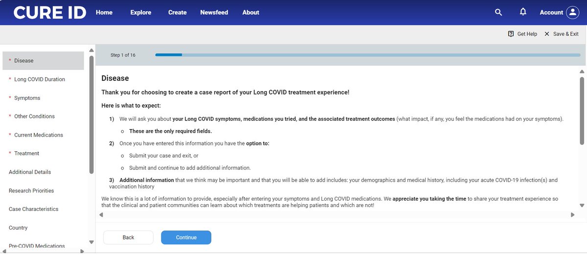 Attention all-exciting news! 🌟We heard your feedback! We've made some changes to make our CURE ID #LongCovid case report form faster, smoother and more user-friendly. Share your treatment experience today! #LongCovidAwareness