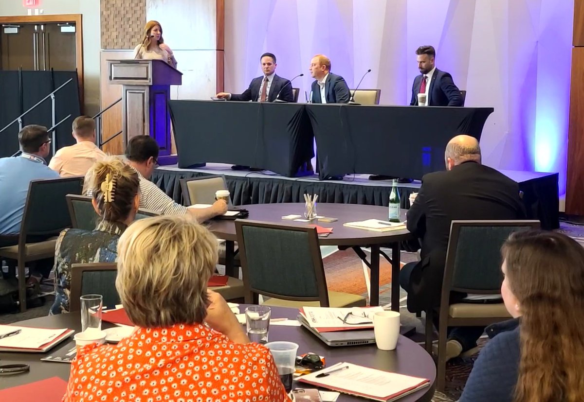 #ATSSA members are hearing a panel discussion on reauthorization and future funding solutions on the horizon for #roadwaysafety #infrastructure. #ATSSAFlyIn #TowardZeroDeaths