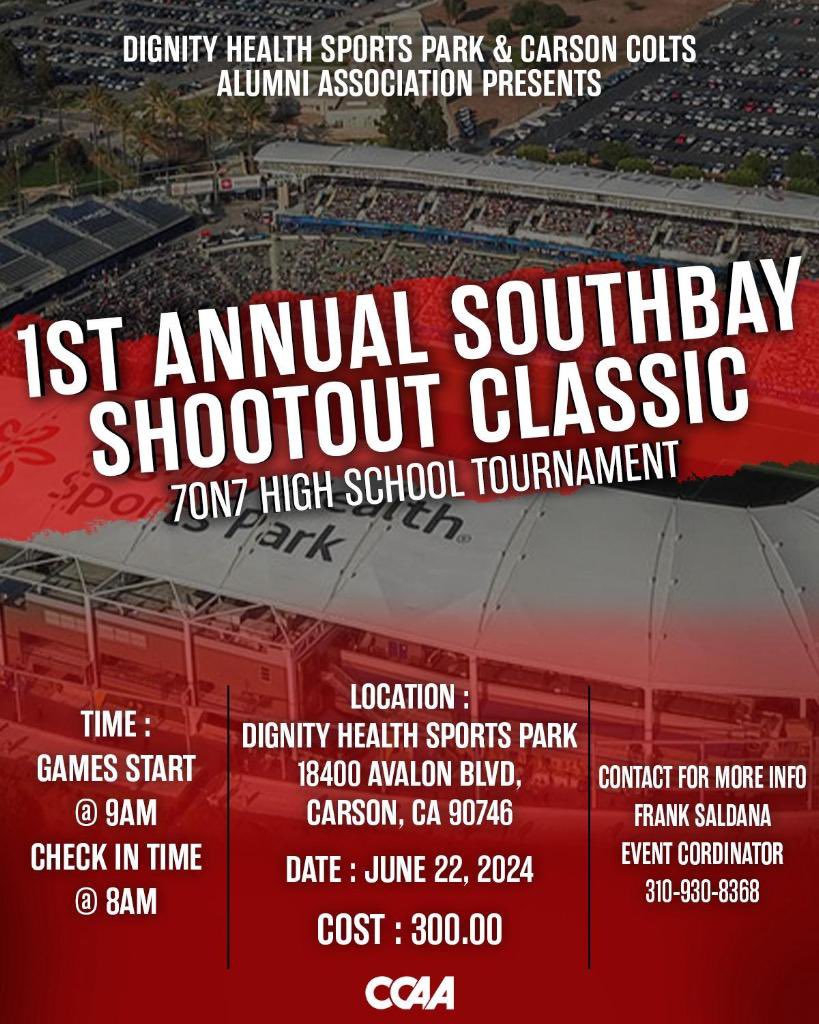 We present to you the 1st annual Southbay shootout classic. Secure your teams spot before they fill up.