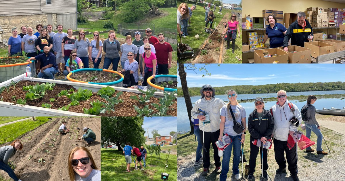 MoEcoDevo's tweet photo. In honor of #NationalVolunteerWeek, #TeamDED is donating time to organizations strengthening #MO communities. Team members have served at Building Community Bridges, @Jamesriverbasin and The Salvation Army. We enjoy supporting organizations that are #HelpingMissouriansProsper! https://t.co/PfDromH1hk