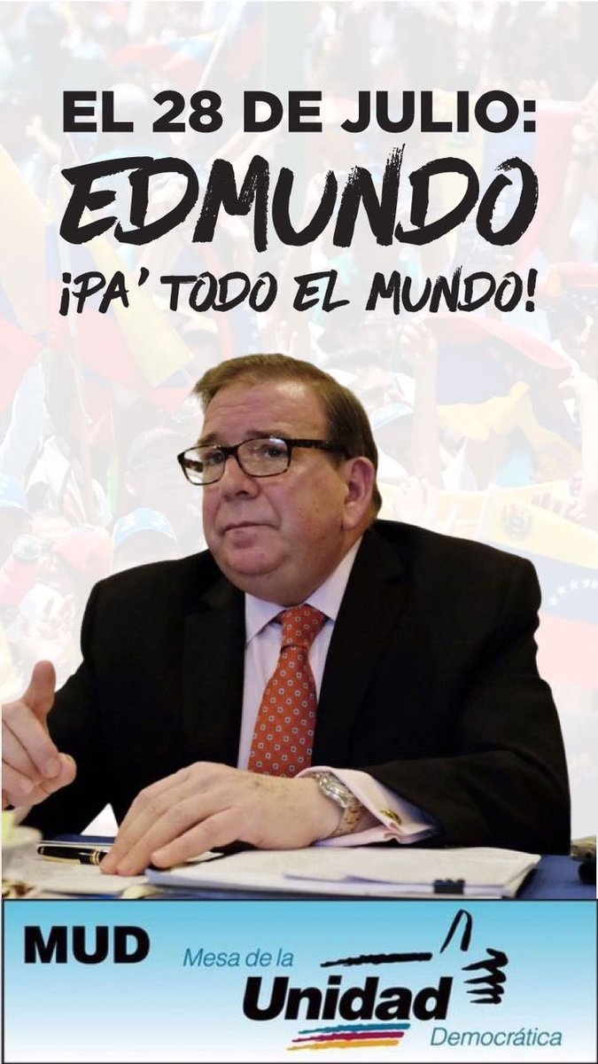 Venezuela, es oficial: tenemos candidato inscrito, habilitado y con adhesiones de los partidos de la Unidad. Desde hoy, las tarjetas MUD, MPV y UNT están al servicio de la candidatura acordada por unanimidad en el seno de la Plataforma Unitaria: la del Embajador Edmundo González