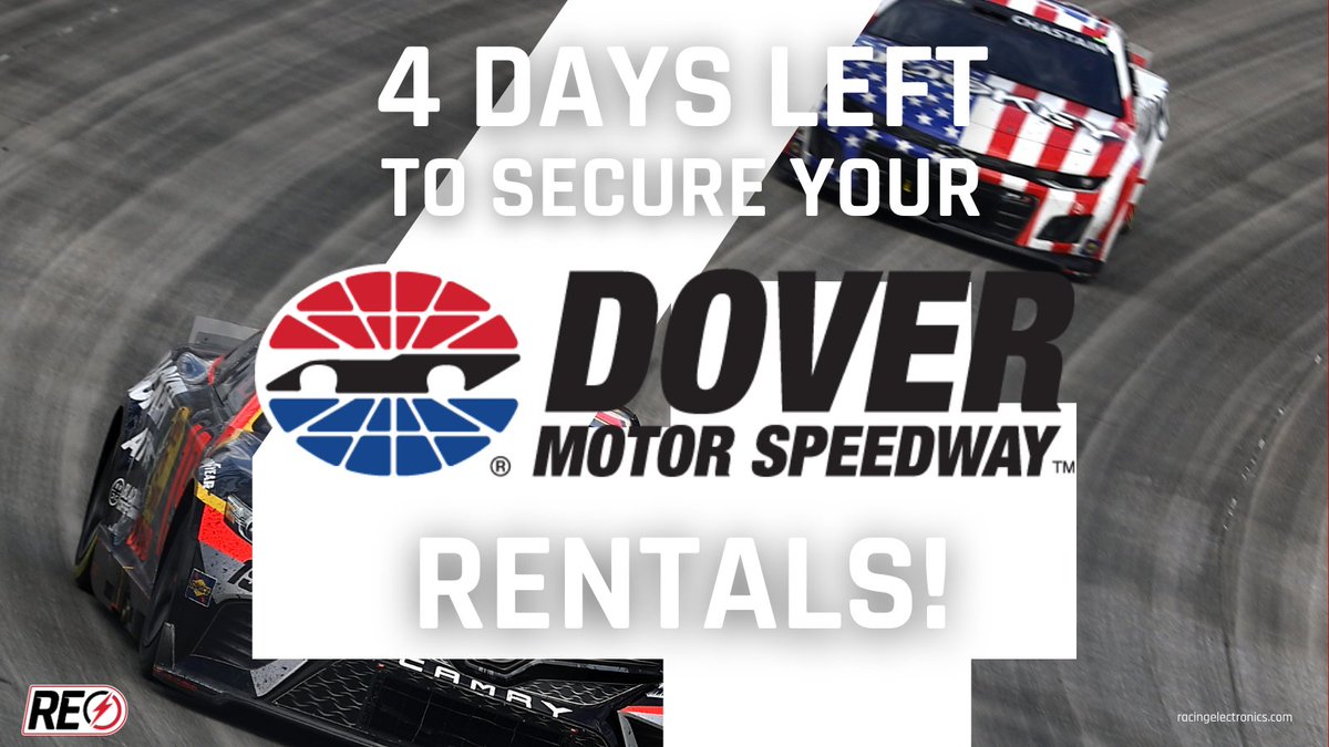 There's only 4⃣ days left to secure your @MonsterMile scanner rentals! 🎧 All rentals must be secured online by Friday 4/26/24 at 5:00pm EST. No walk ups will be available. Get yours today!👇 RacingElectronics.com/rentals #REequipped | @PRNlive | #NASCAR