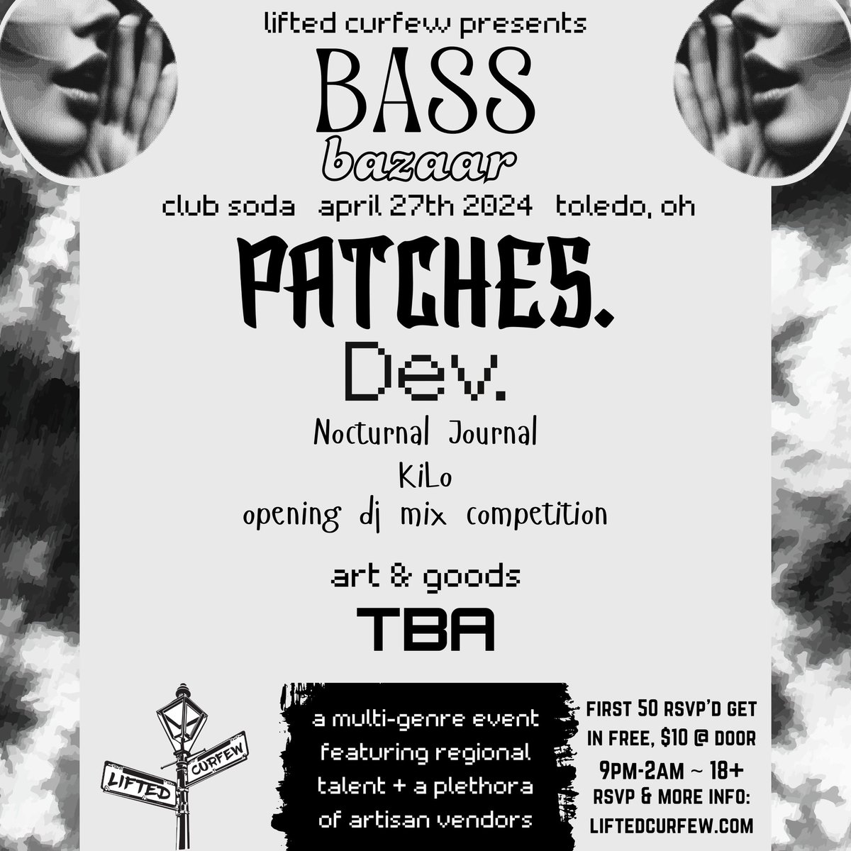 LiftedCurfew's tweet photo. Join us for the inaugural edition of Bass Bazaar - a new monthly concept featuring multi genre regional talent and a plethora of artisan vendors. The event will take place at the notorious Club Soda fka Prime Nightlife… https://t.co/3ytbFpJPIQ