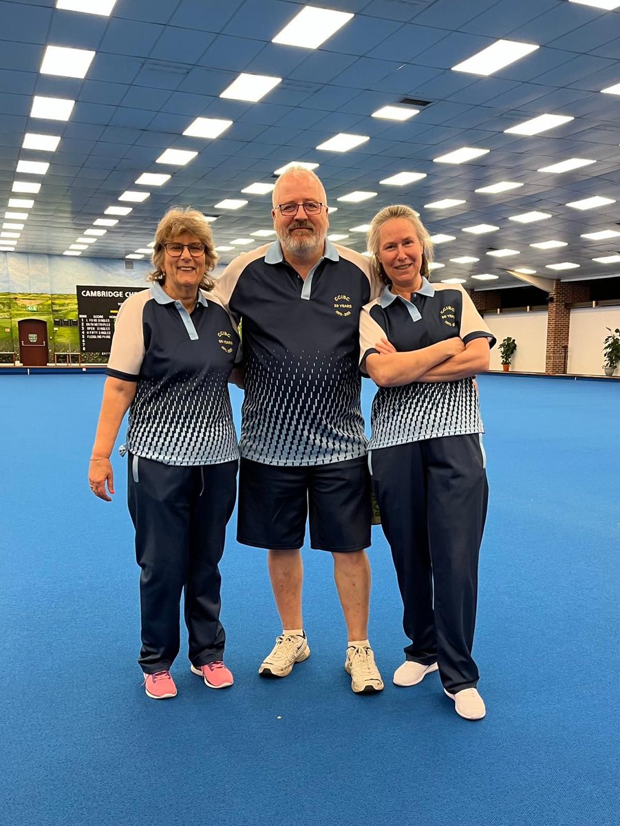 Congratulations to Martin Pankhurst, Jackie Russell and Andrea Lorenz for Winning the Drawn Triples #bowls #indoorbowls #welovebowls