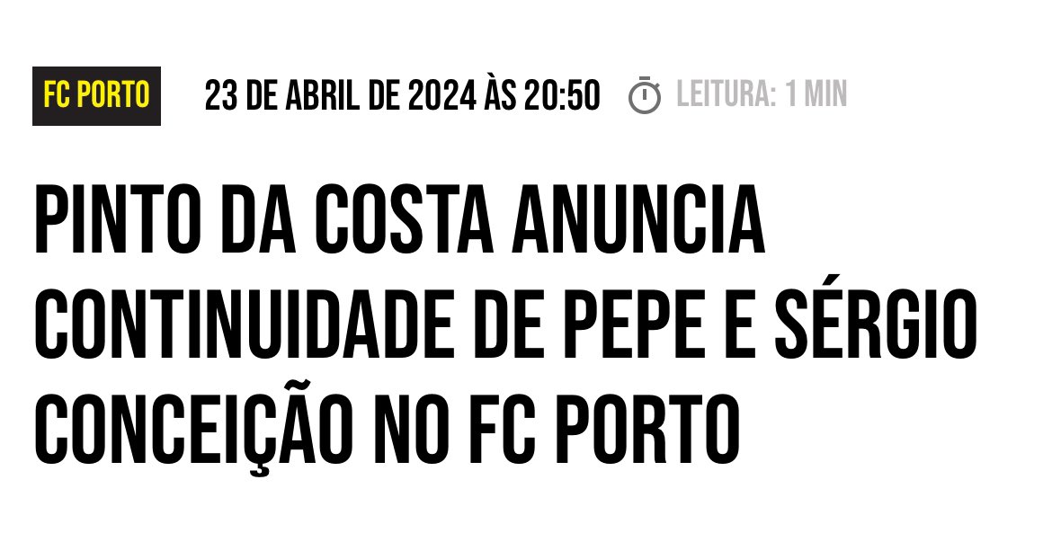 Não é só Pinto da Costa que não tem palavra. Sérgio Conceição também não tem! Esta chantagem barata é mais um bom motivo para votar André Villas Boas. E ainda digo mais, se eu fosse o André, o Conceição pode seguir o seu caminho! Não é o Porto que precisa do Sérgio Conceição! O