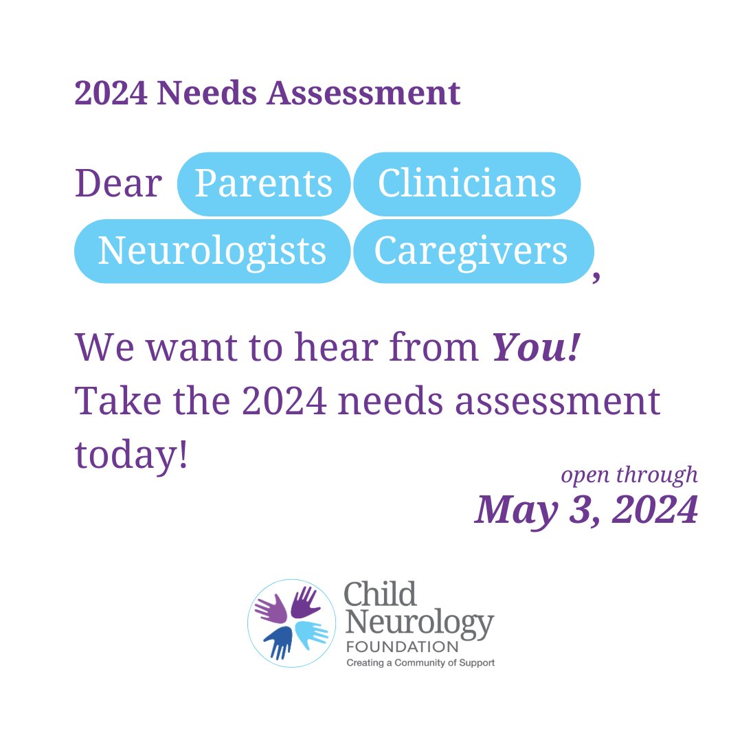 📢CNF's Needs Assessment! Patient, caregiver, advocate, provider, or supporter, we want to hear from you! Feedback will be used to shape our education, programs, and support to best meet YOUR needs. Caregivers: surveymonkey.com/r/Parents-24 Child Neurologists: surveymonkey.com/r/Docs-24