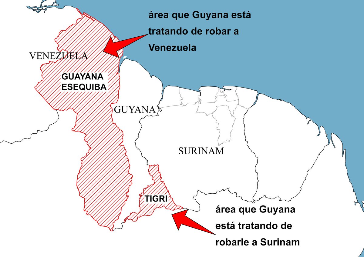 JaVid7Ferr's tweet image. #WrongMap Stop lying 🤡 Here is the real map that they don&apos;t want to let you see. Let everyone in the world know, this is Guyana, a country that usurps, loots, steals and destroys territories of Suriname 🇸🇷 and Venezuela 🇻🇪 @AntroCanal @EsequiboOficial @SurinameCentral