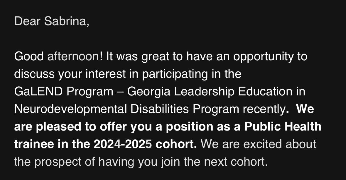 excited to be a part of the 2024-2025 GaLEND cohort at @CLD_GSU to continue to grow as a disability leader within the EH space! 🥳💪🏼 #nothingaboutuswithoutus #disability #healthdisparities #environmentalhealth