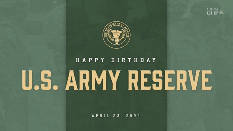 Happy birthday to the @USArmyReserve! We thank you for your many years of service to this nation. 🇺🇸