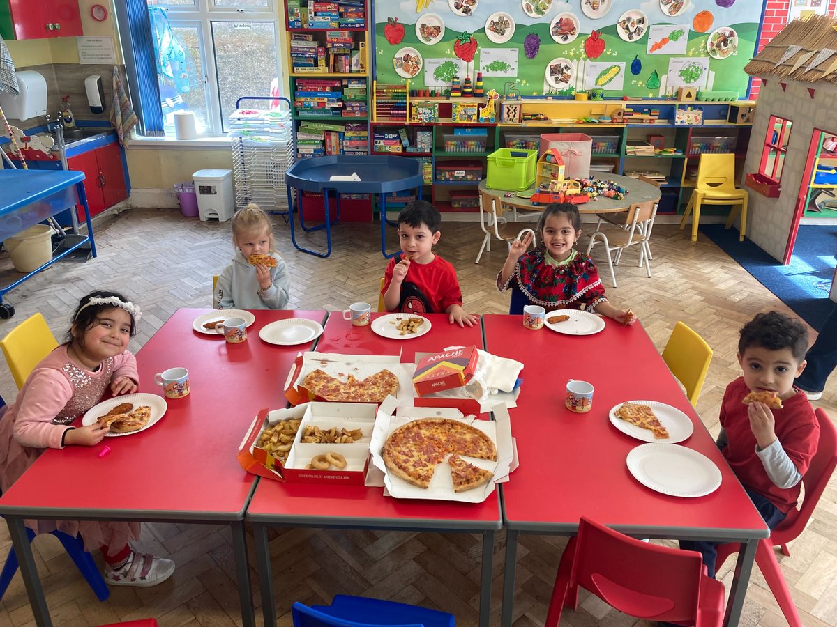 The children in early start wore red along with the rest of school on Friday for 'wear red day' which is a day to celebrate diversity and take a stand against racism. We also put on a special breakfast and pizza party while learning all about food.