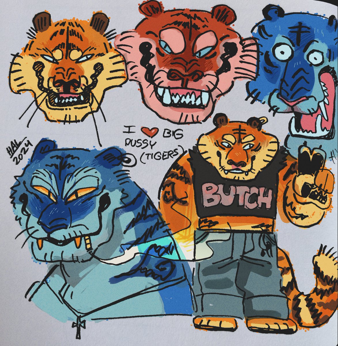 butch tiger I colored :P