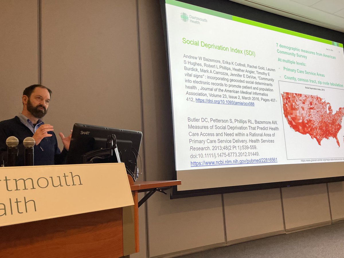 Mark Creager (@drmarkcreager) on Twitter photo The Dartmouth Health Center for Rural Healthcare Delivery Science was treated to a very informative presentation on “Rurality and Deprivation Indices” by Dr. Tim Burdick as the inaugural talk for our Rural Health Improvement Seminar Series. <a href="/DartmouthHealth/">Dartmouth Health</a> The Dartmouth Health Center for Rural Healthcare Delivery Science was treated to a very informative presentation on “Rurality and Deprivation Indices” by Dr. Tim Burdick as the inaugural talk for our Rural Health Improvement Seminar Series. <a href="/DartmouthHealth/">Dartmouth Health</a> 