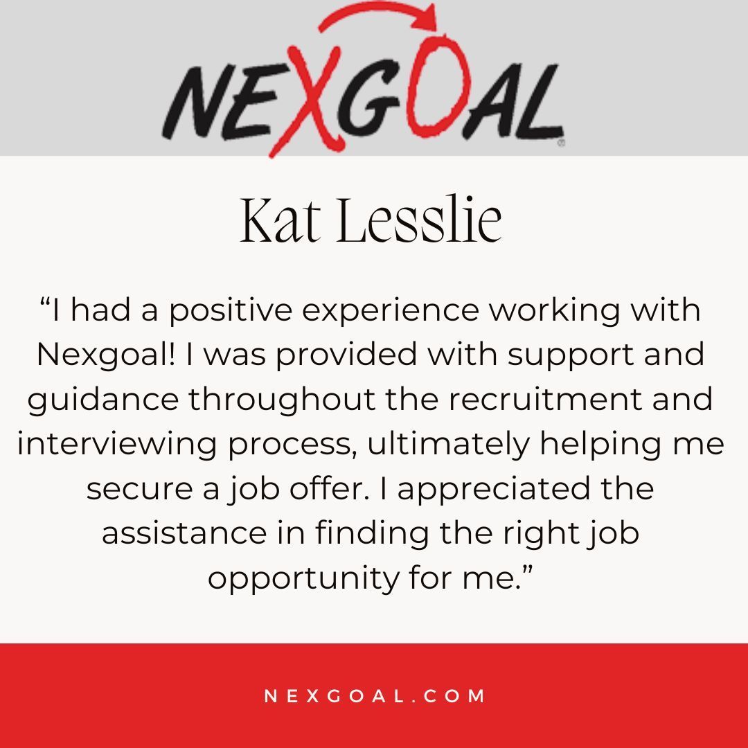 #TestimonyTuesday: We're proud to share our latest success story, Kat Lesslie. Kat was just hired by one of our clients as a Territory Account Manager and was excited to share her journey.